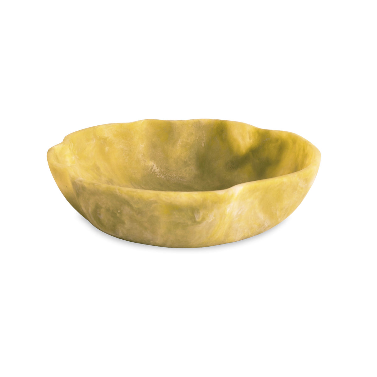 RESIN Sorbet Large Wavy Round  Bowl Matcha