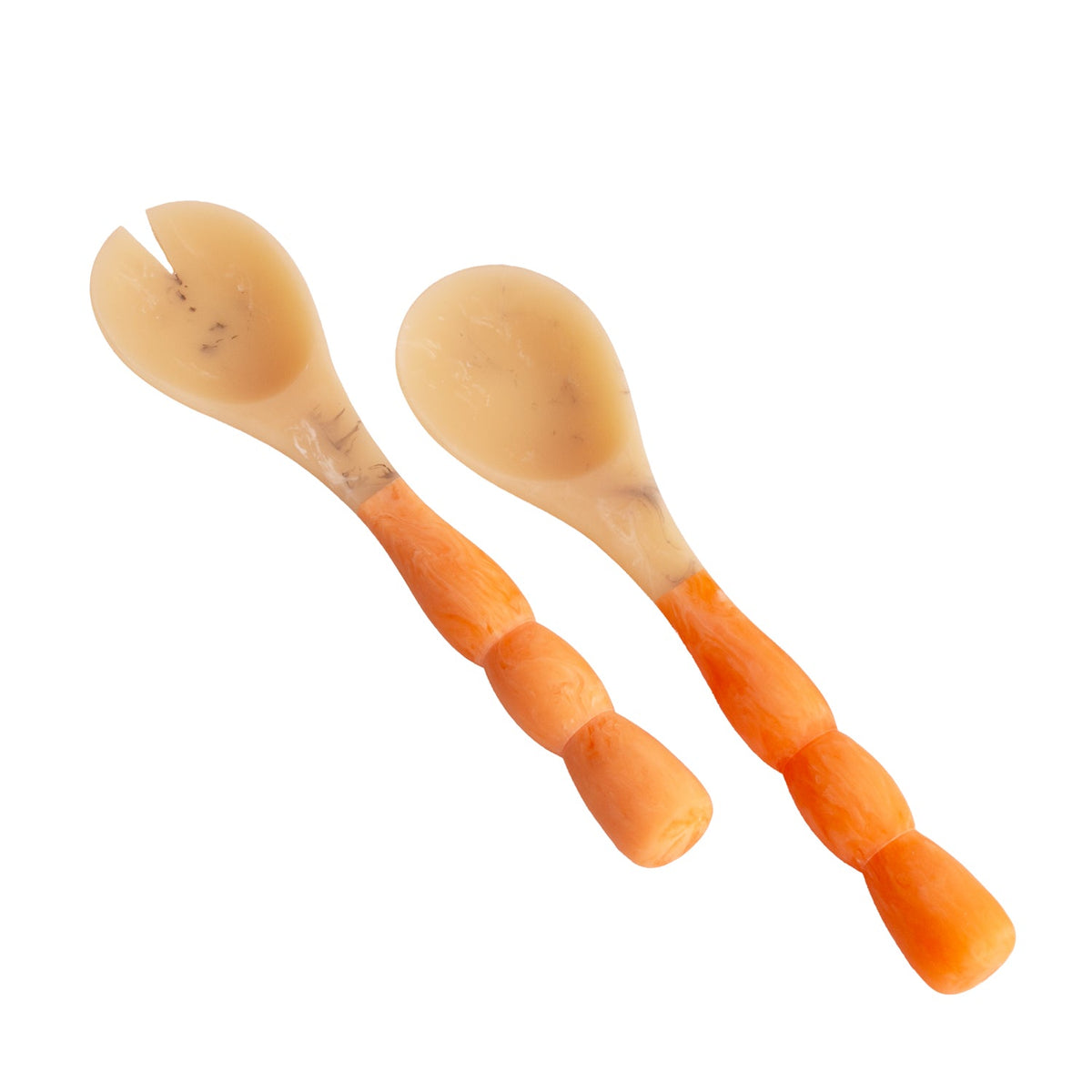 RESIN Sorbet Salad Servers Tangerine