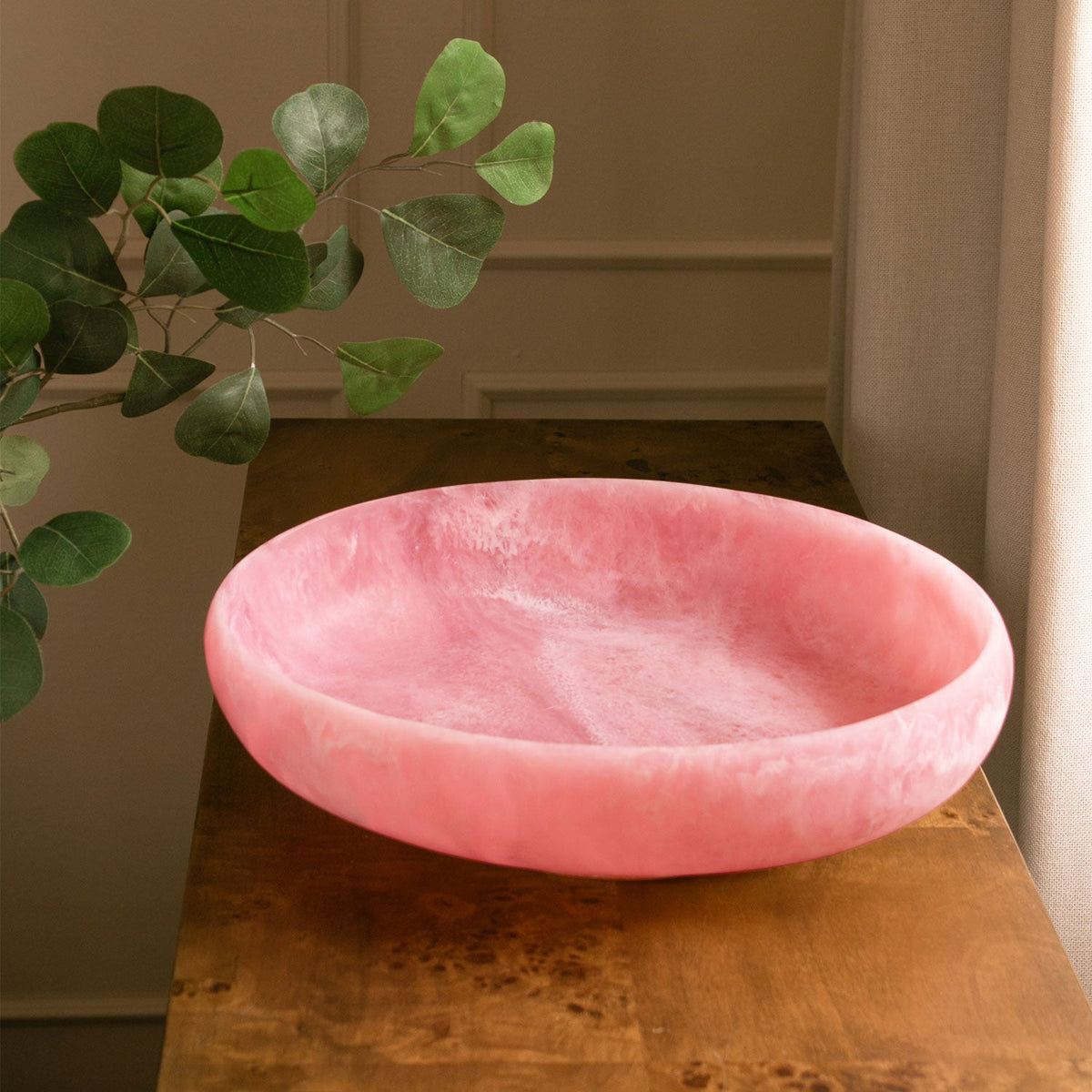 RESIN Sorbet Large Oval Bowl Raspberry