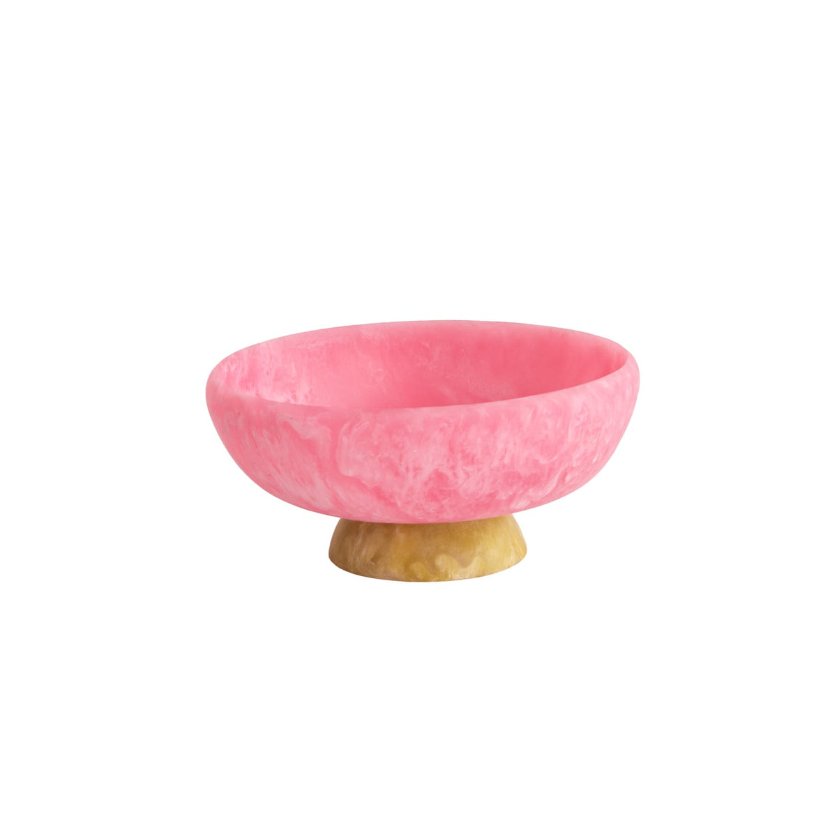 RESIN Sorbet Medium Round Bowl with Base Raspberry and Matcha