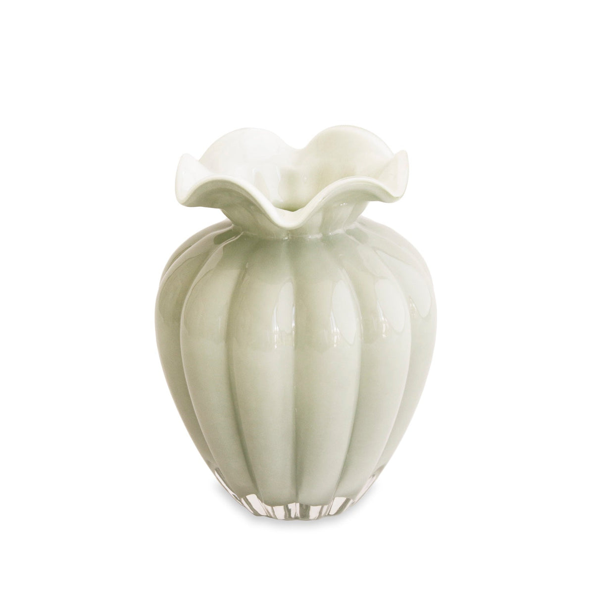 GLASS Petal Large Vase Pistachio