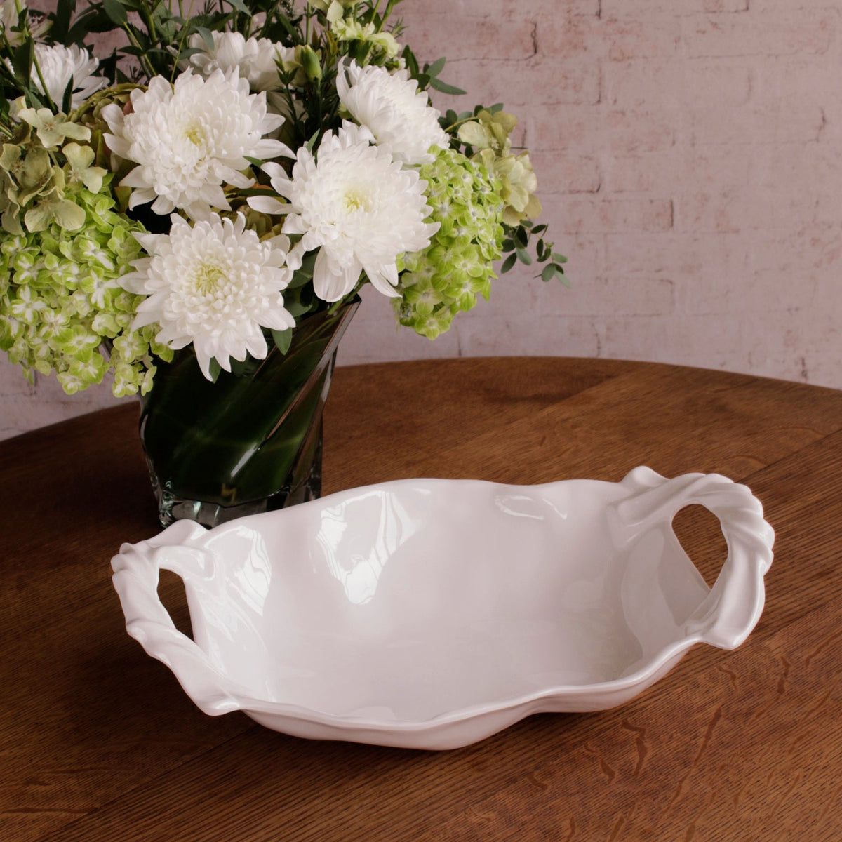 VIDA Sasha Medium Bowl with Handles White