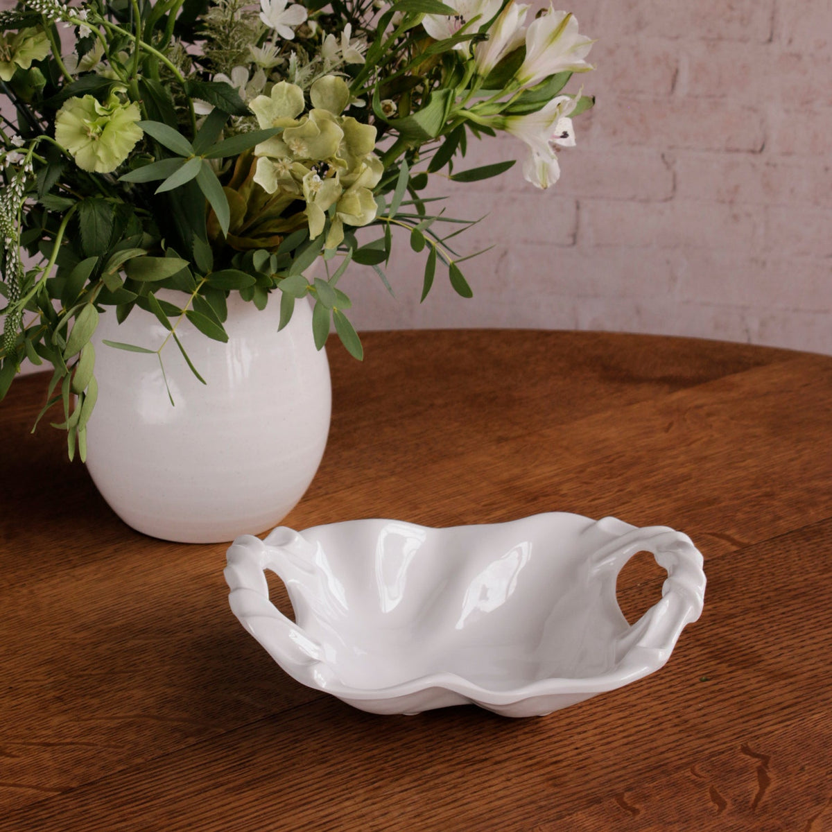 VIDA Sasha Small Bowl with Handles White
