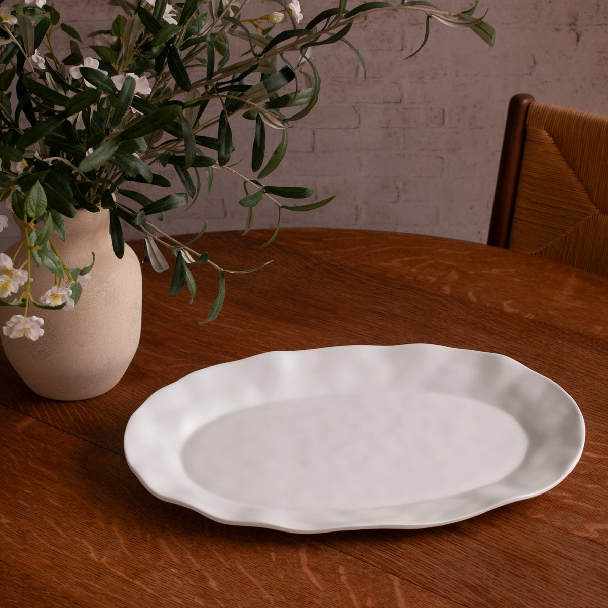 VIDA Nube Large Oval Tray (White)