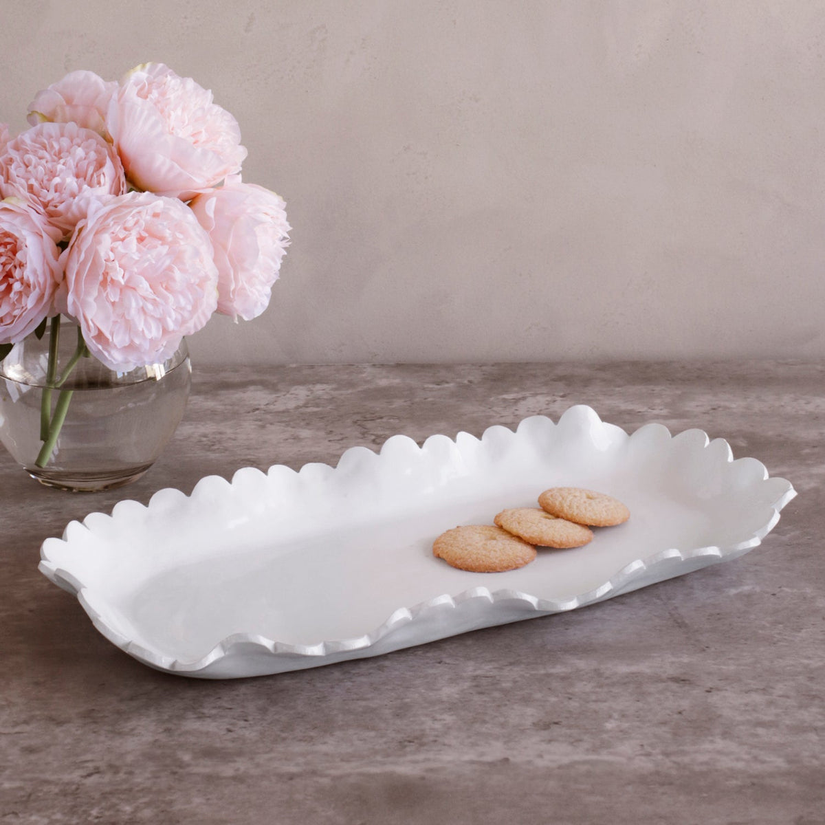 VIDA Colette Large Oblong Platter (White)