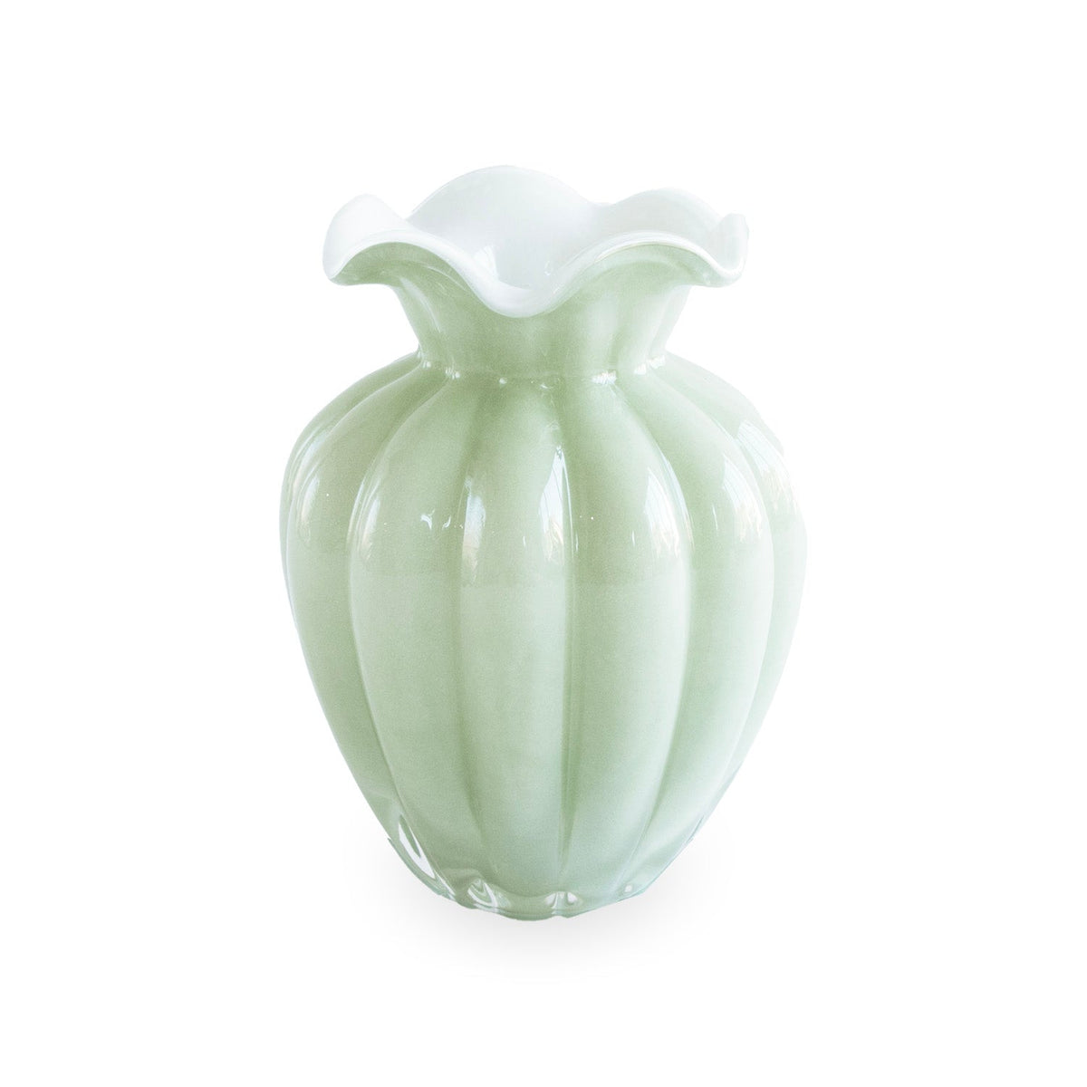 GLASS Petal Medium Vase (Pistachio)