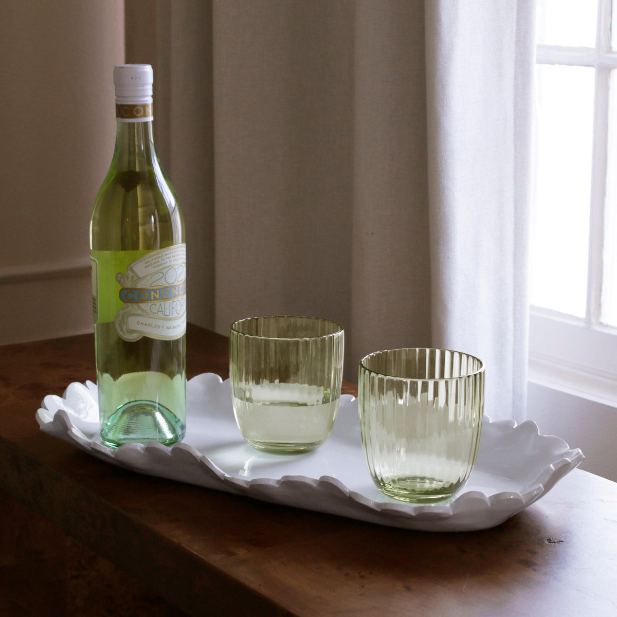 VIDA Acrylic Double Old Fashioned Set of 4 (Green) 14 fl oz