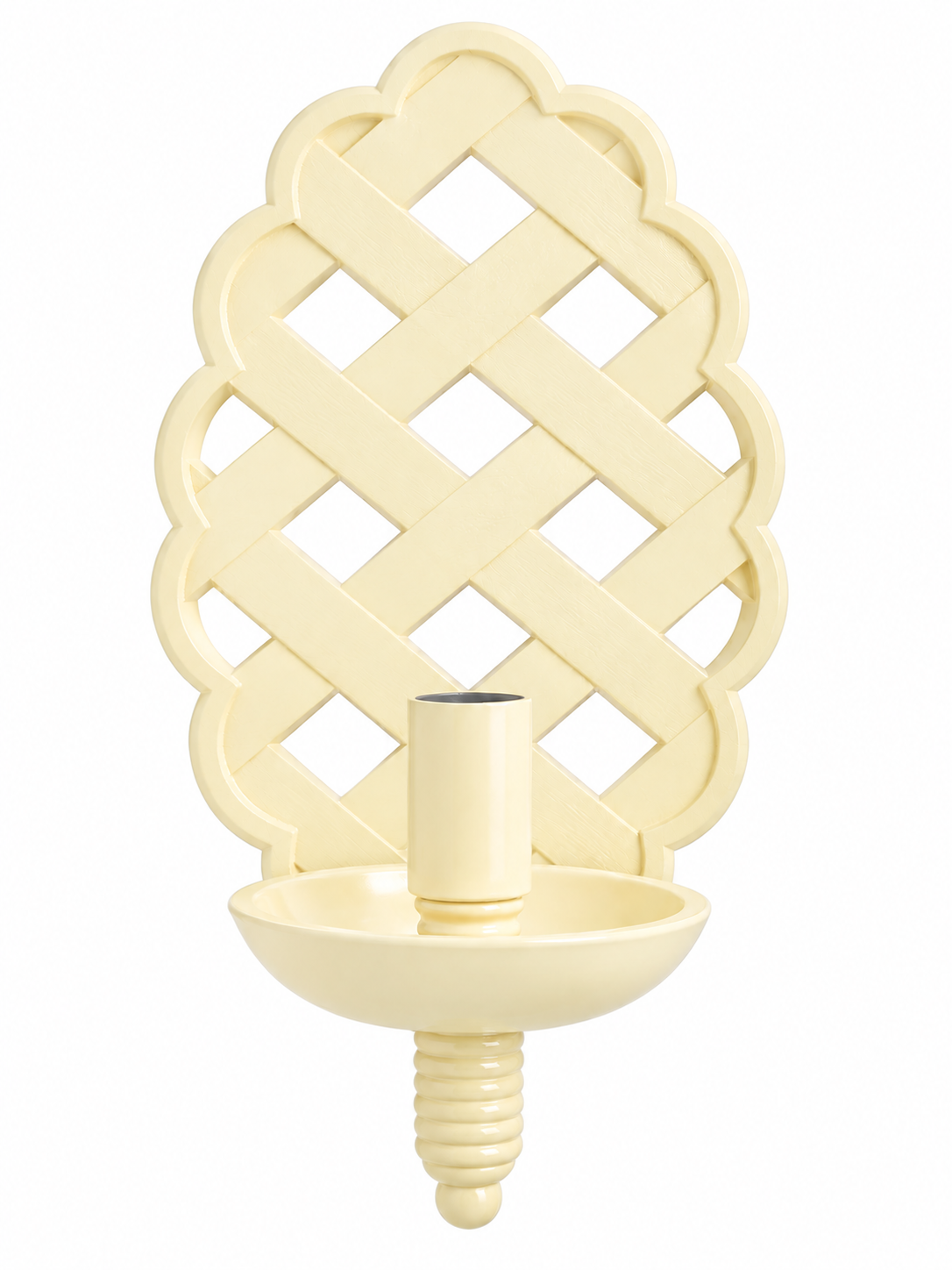 Soft Yellow Lattice Sconce
