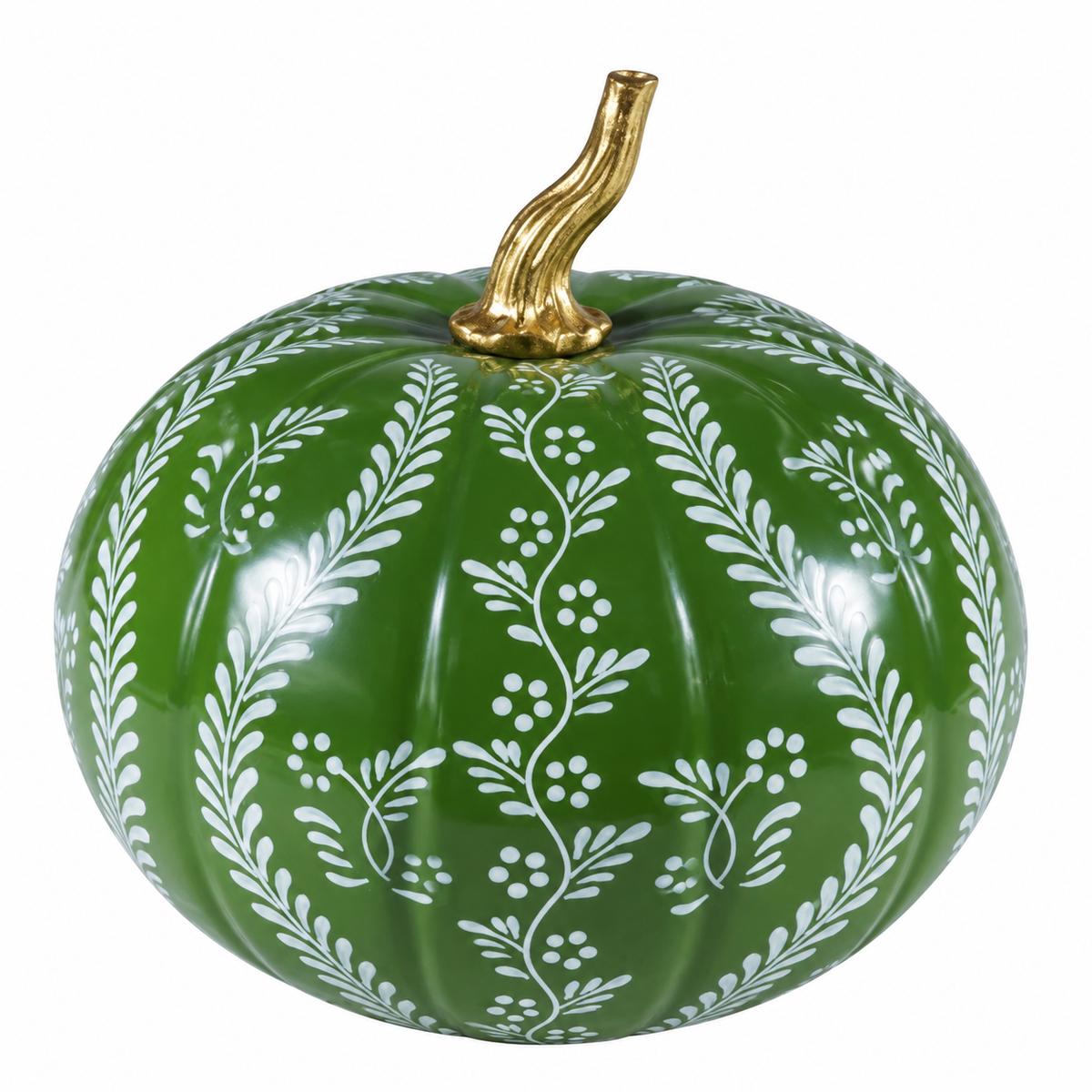 Green Pumpkin with White Trellis