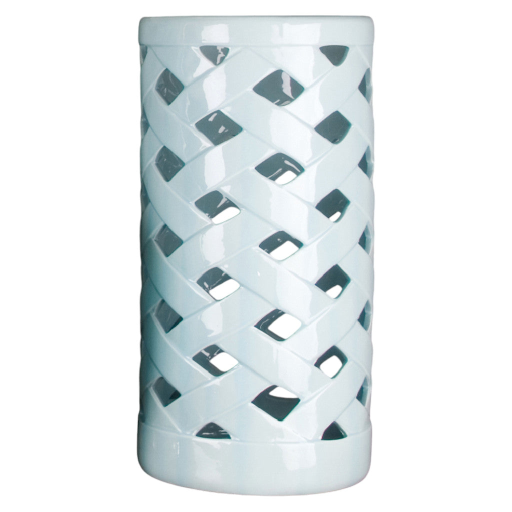 Light Blue Lattice Umbrella Stand