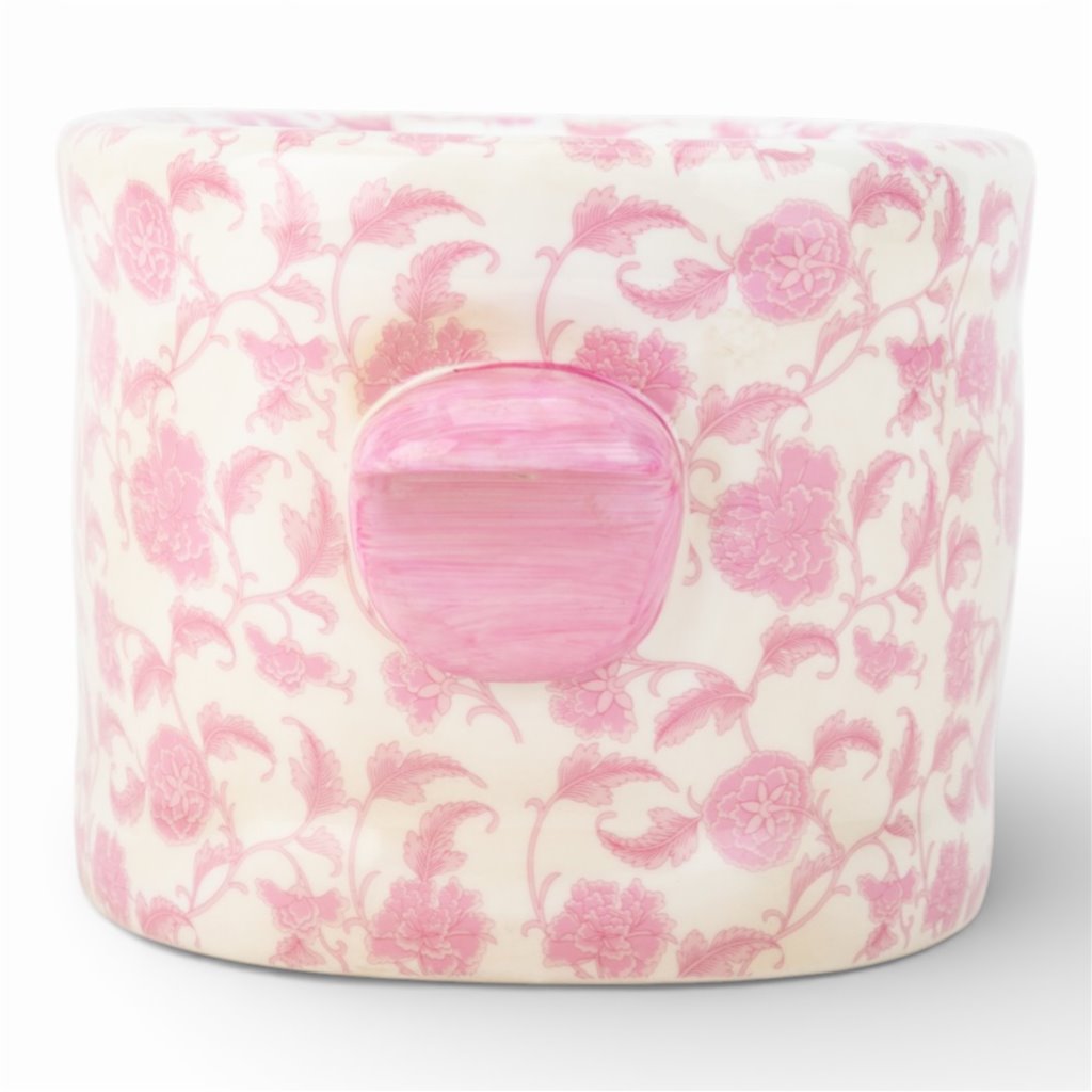 Oval Pink Florets Planter (2 Sizes)