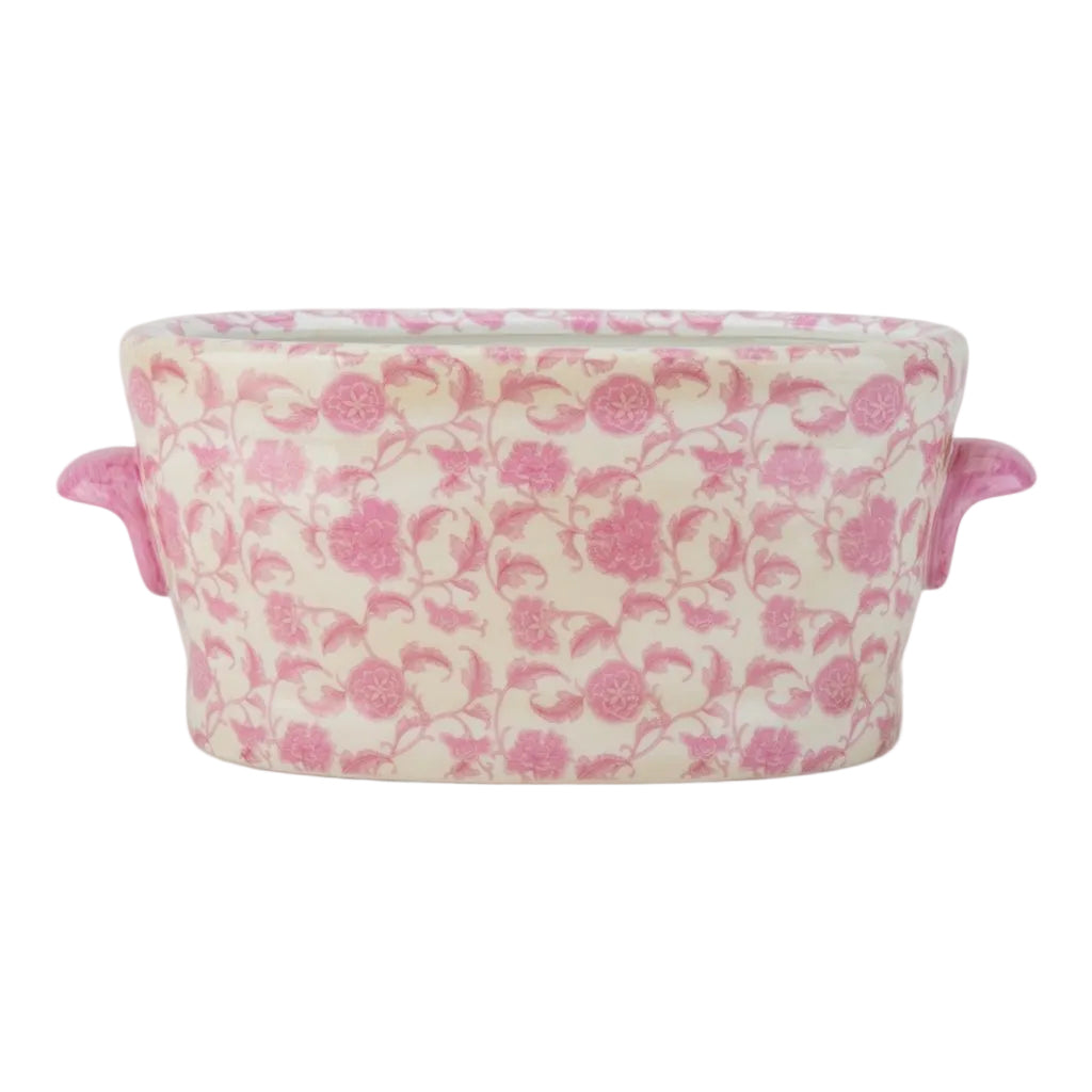 Oval Pink Florets Planter (2 Sizes)