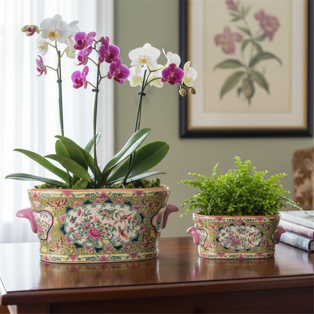 Oval Rose Medallion Planter (2 Sizes)
