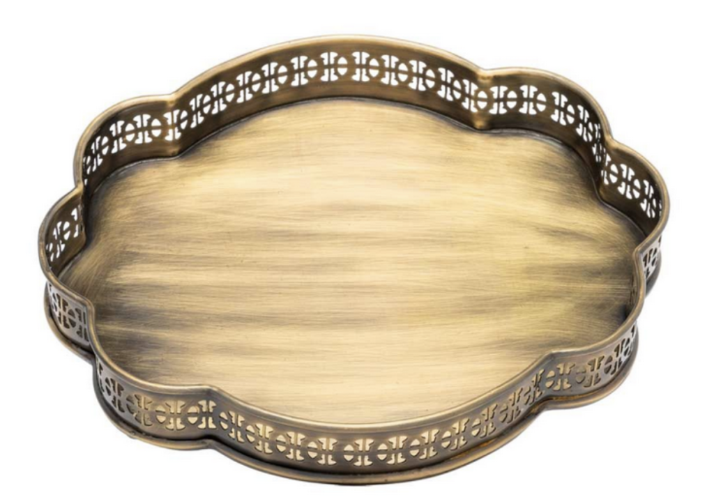 Bronze Etched Silver Tray