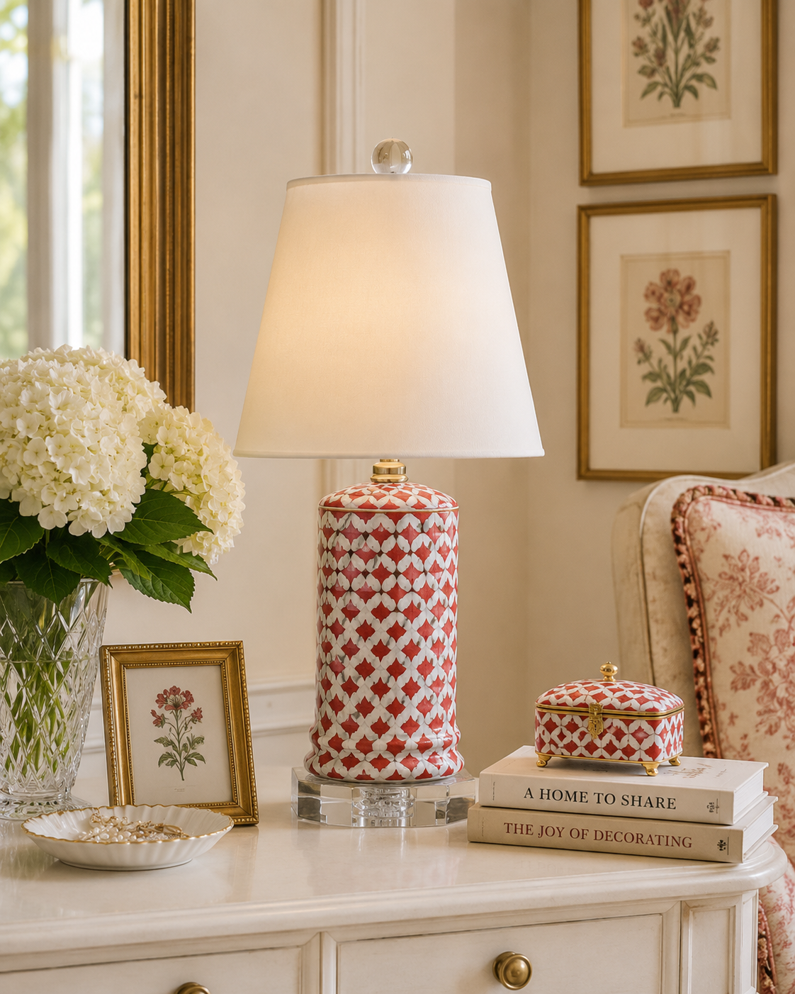 Mini Square Red Fish Scale Lamp