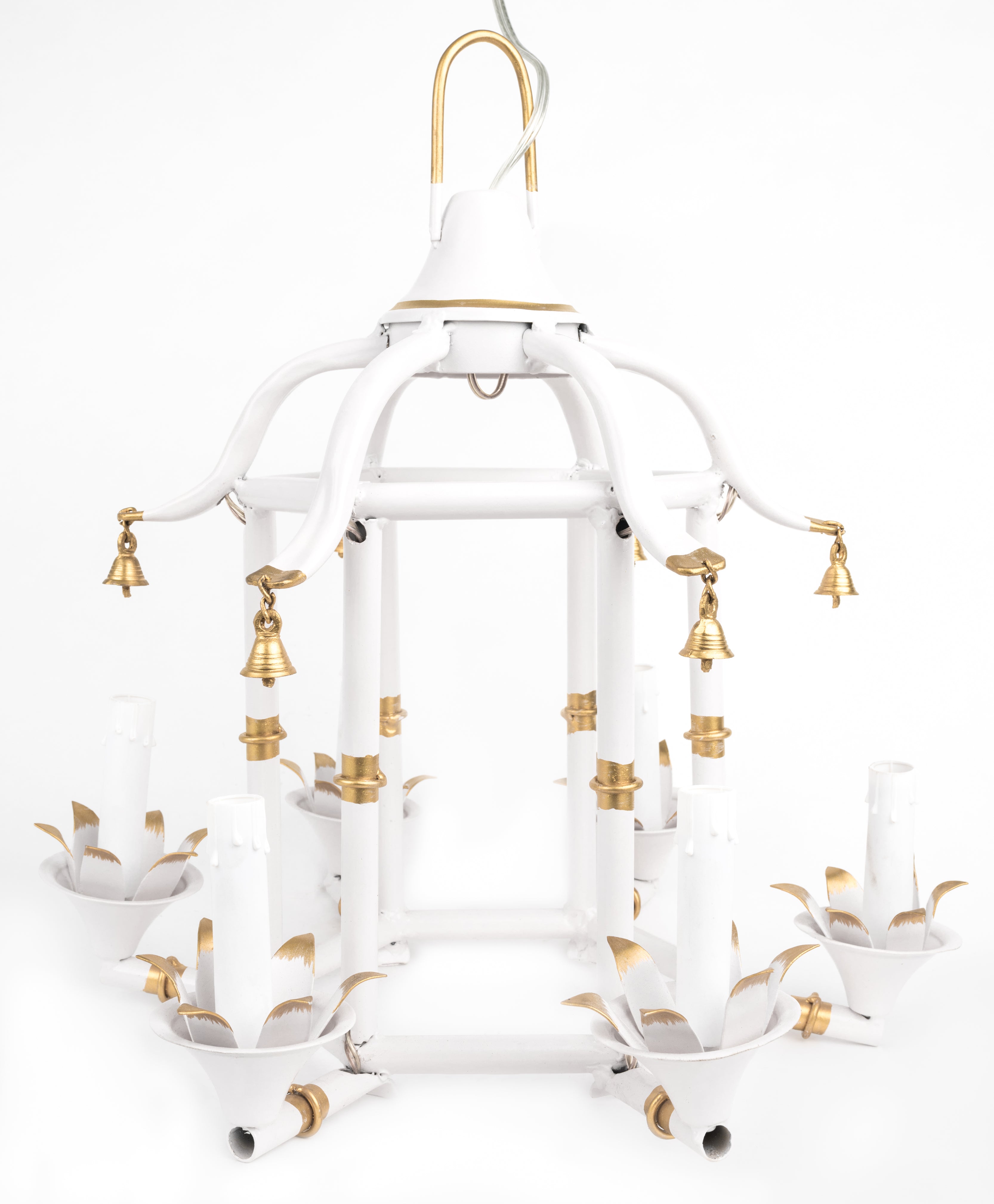 Ivory & Gold Chinoiserie Chandelier