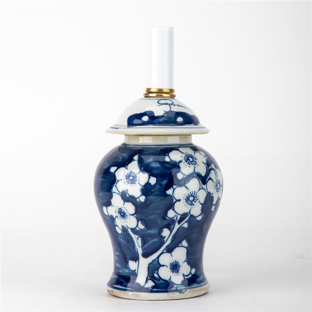 Set of 2 Navy Cherry Blossom Mini Lamp
