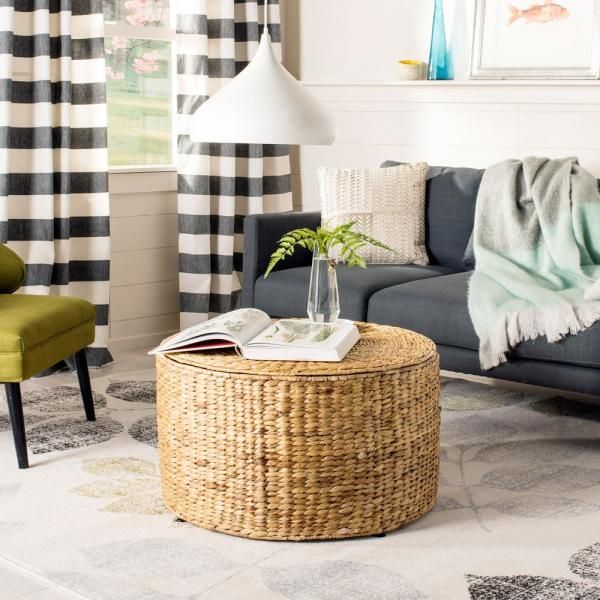 Safavieh Jesse Wicker Storage Coffee Table - Natural