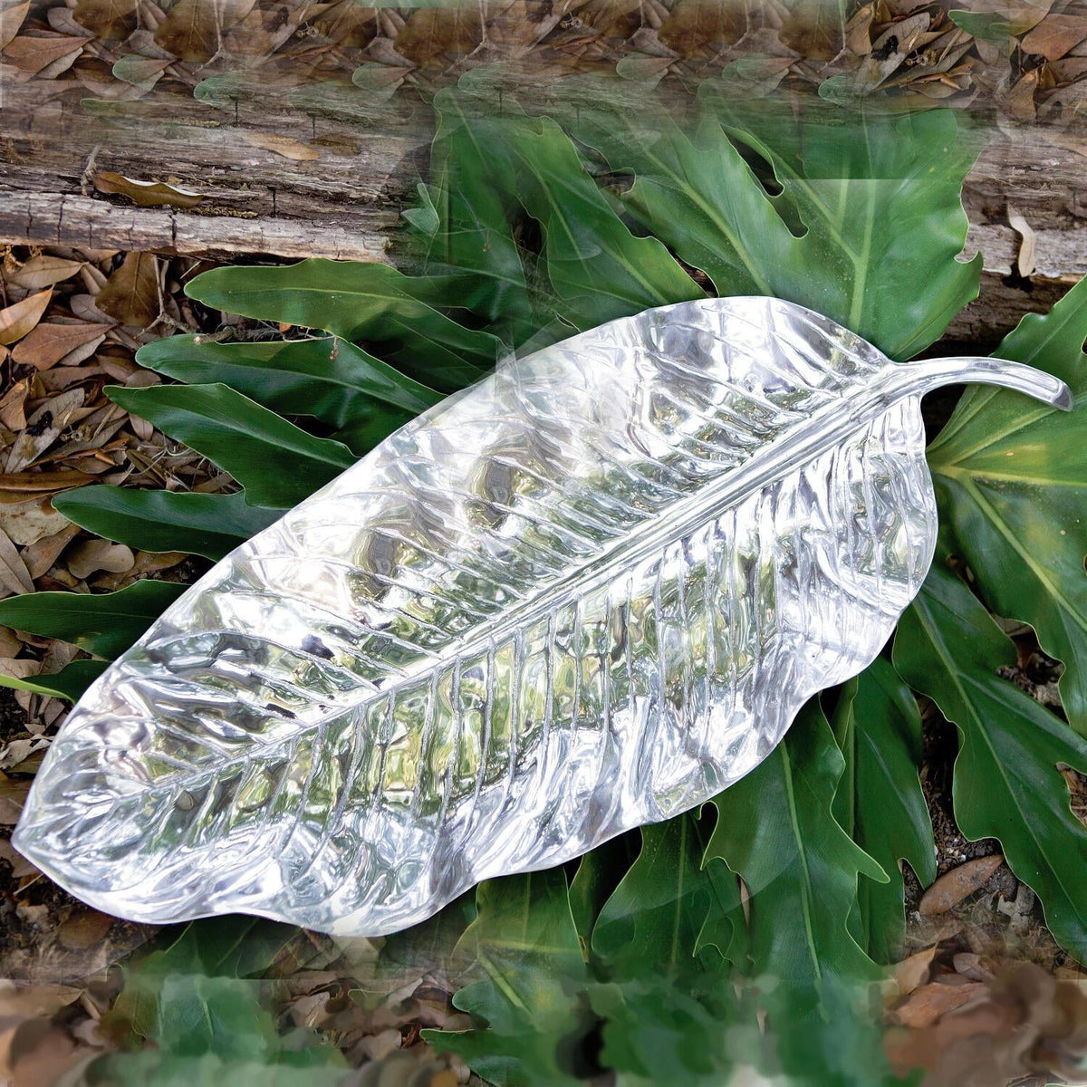 GARDEN Zebra Leaf Large Platter