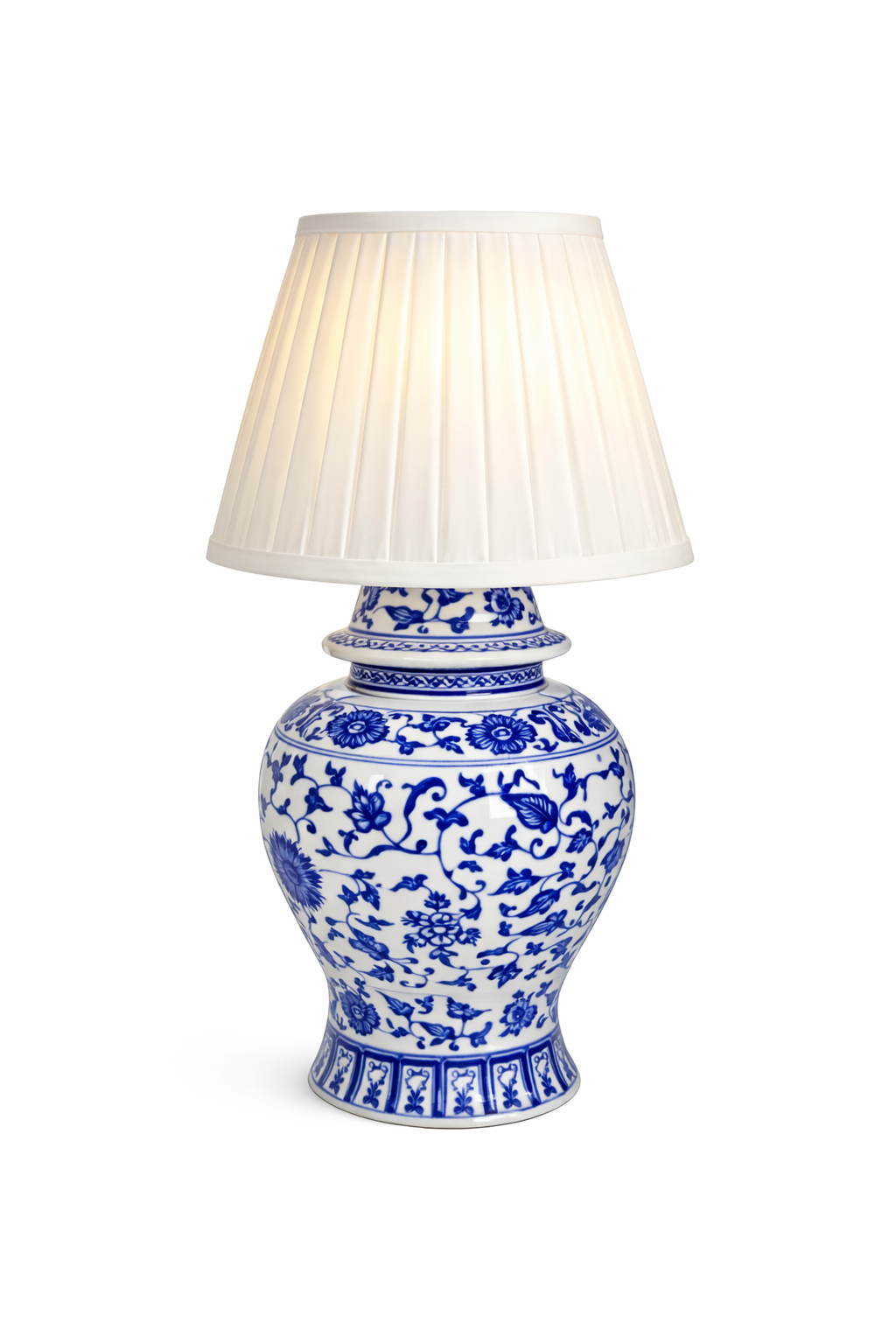 Blue Porcelain Rechargeable Lamp