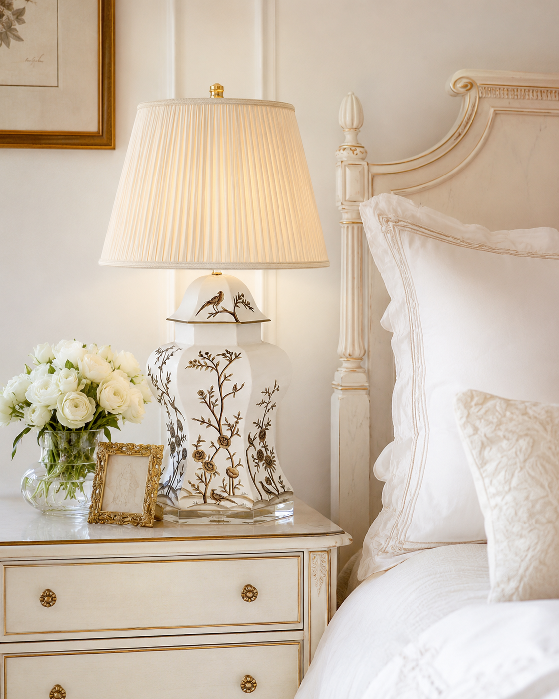 Ivory Round Pleated Lamp Shade
