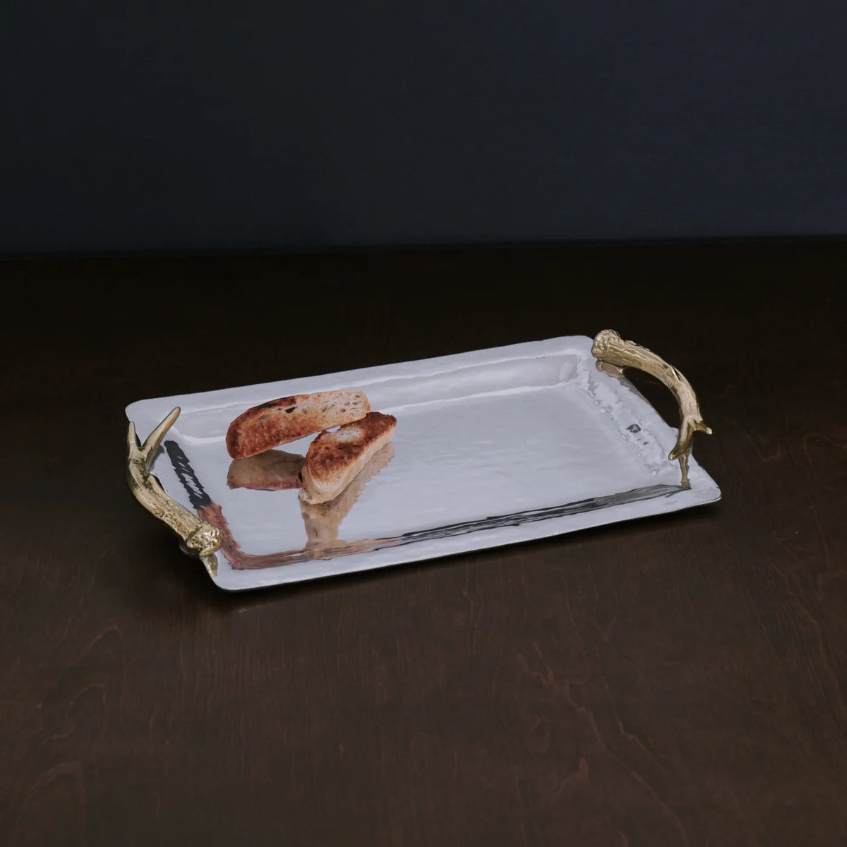 WESTERN Antler Emerson Long Rectangular Tray with Gold Handles