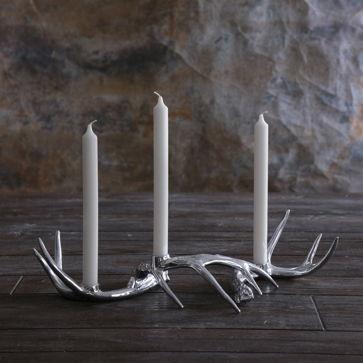 WESTERN Antler Candlestick Set of 3