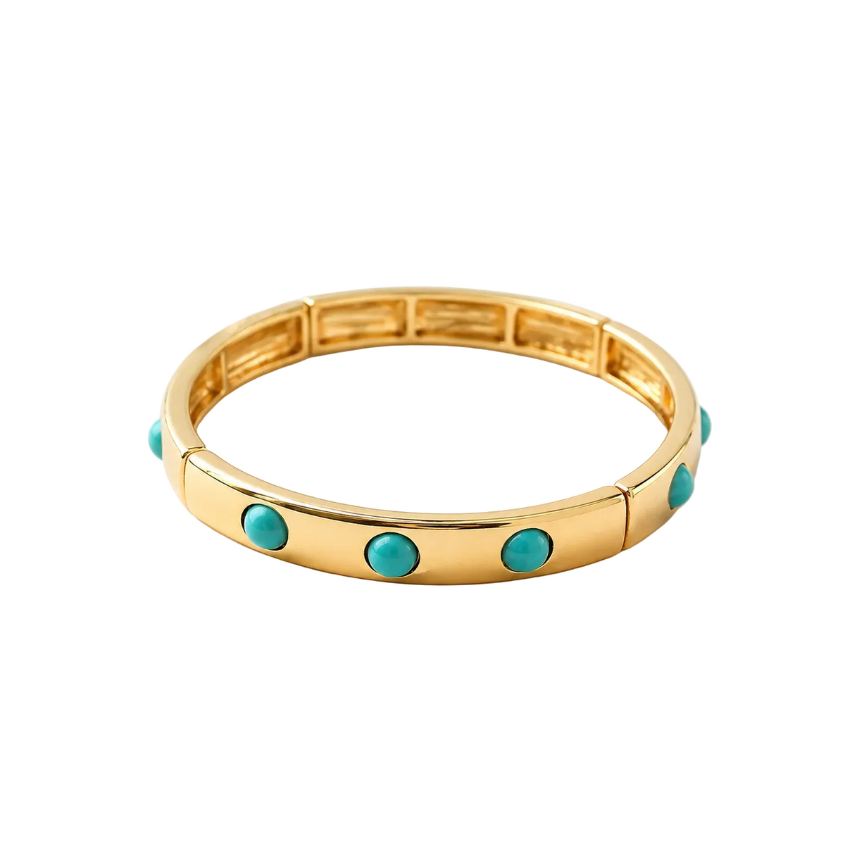 Turquoise Dot Gold Bracelet