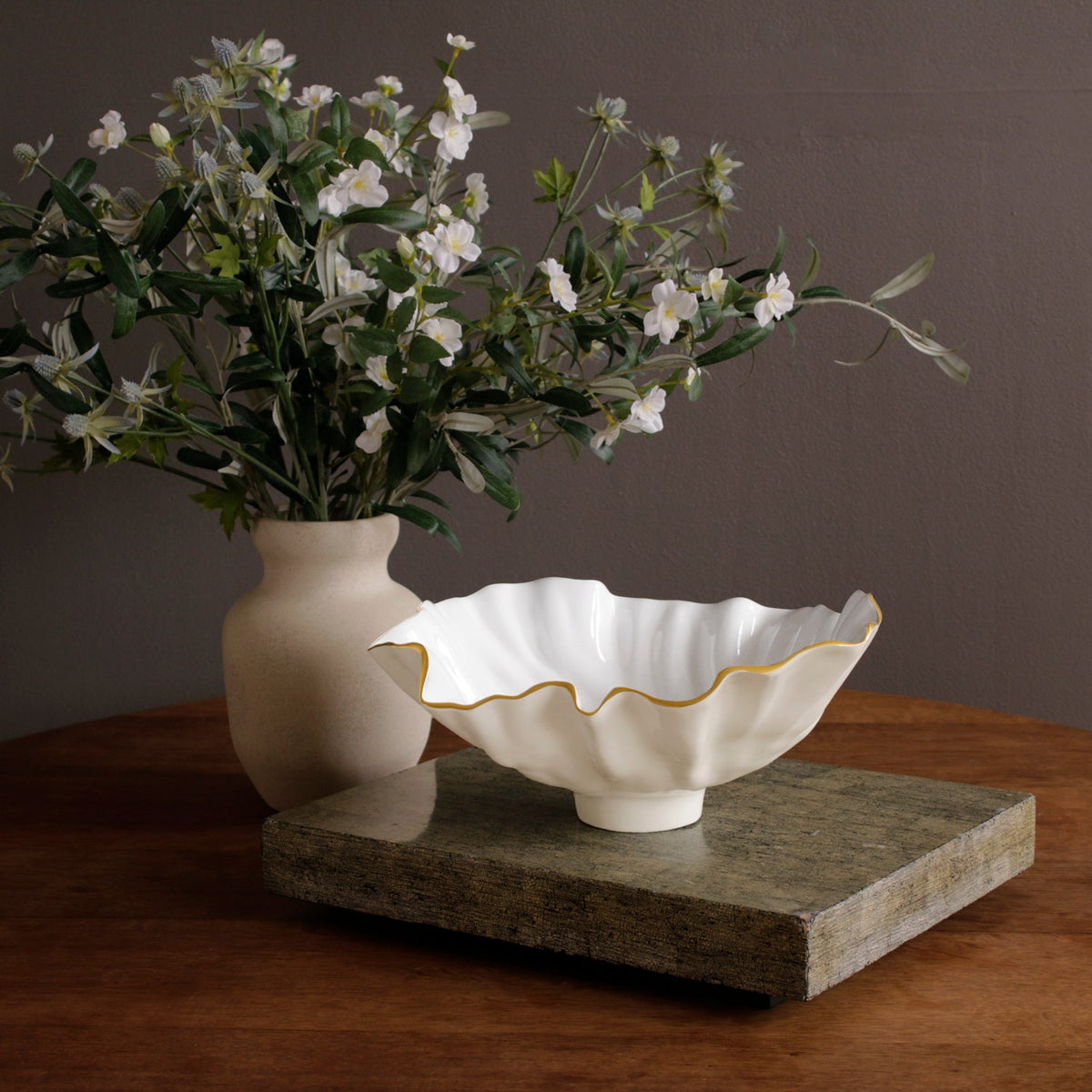 ENCANTO Bloom Medium Bowl (Cream and White)