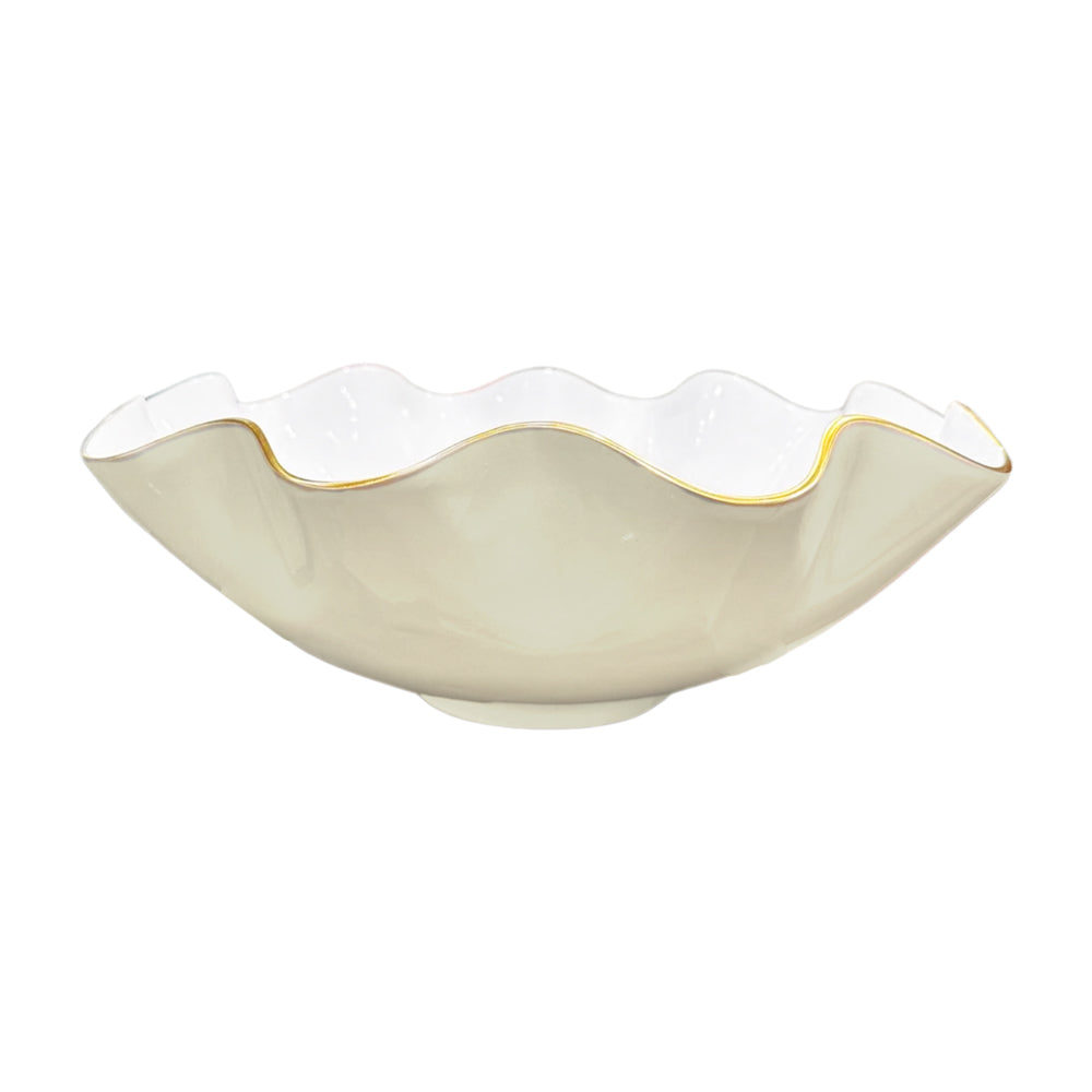 ENCANTO Carola Extra Large Bowl (Cream and White)