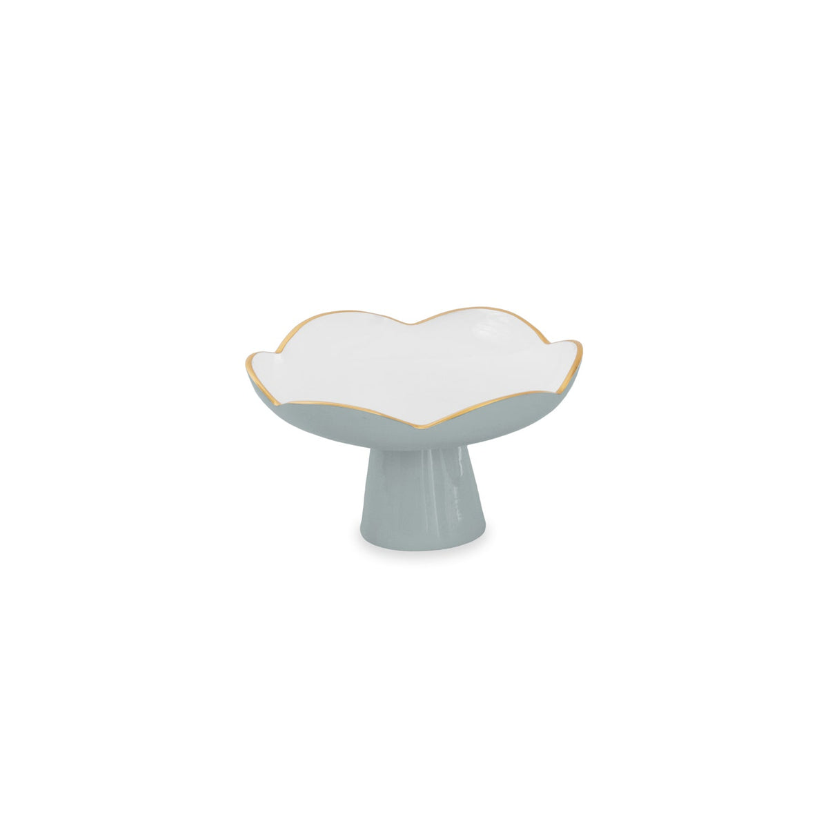 ENCANTO Amelia Small Pedestal Slate and White