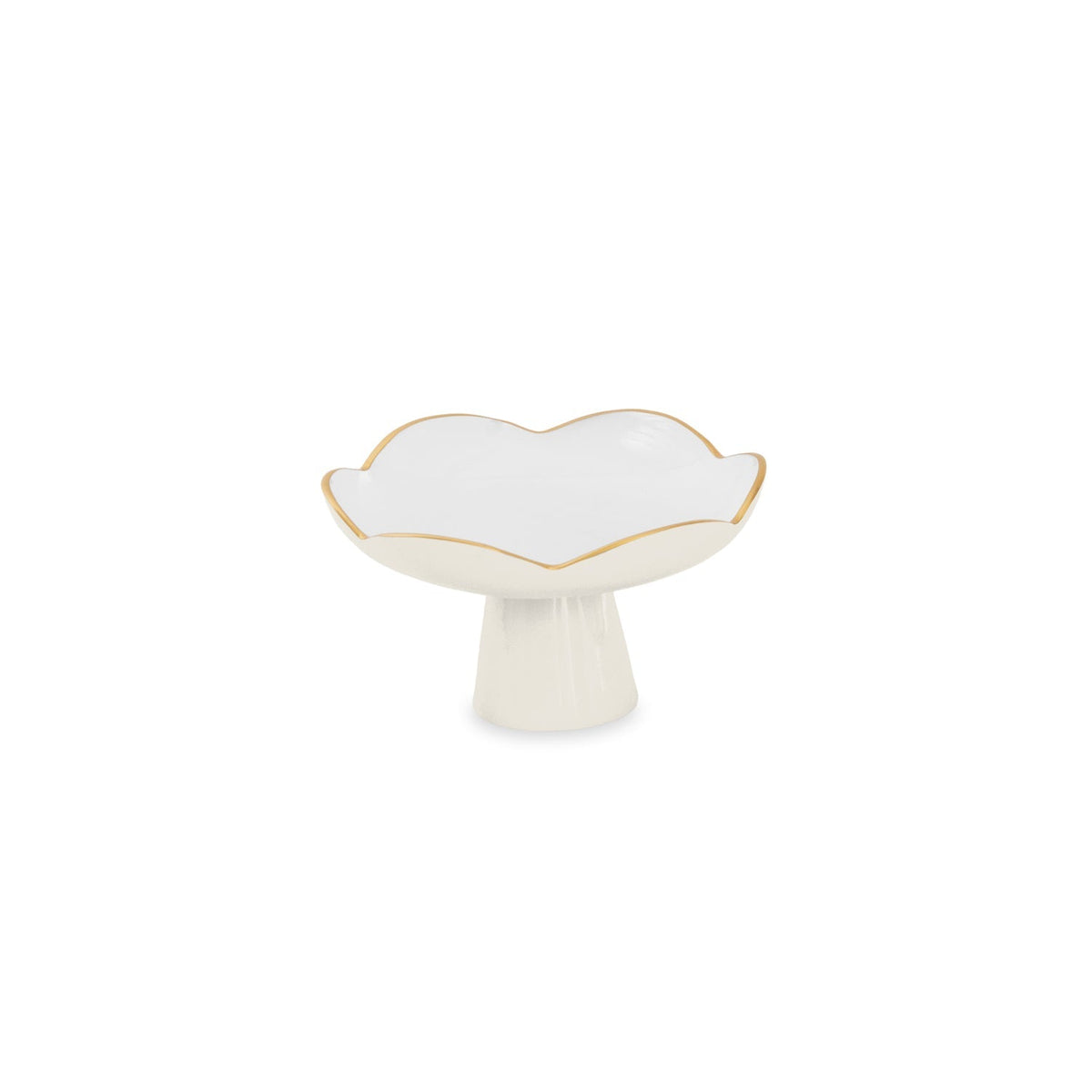 ENCANTO Amelia Small Pedestal Cream and White