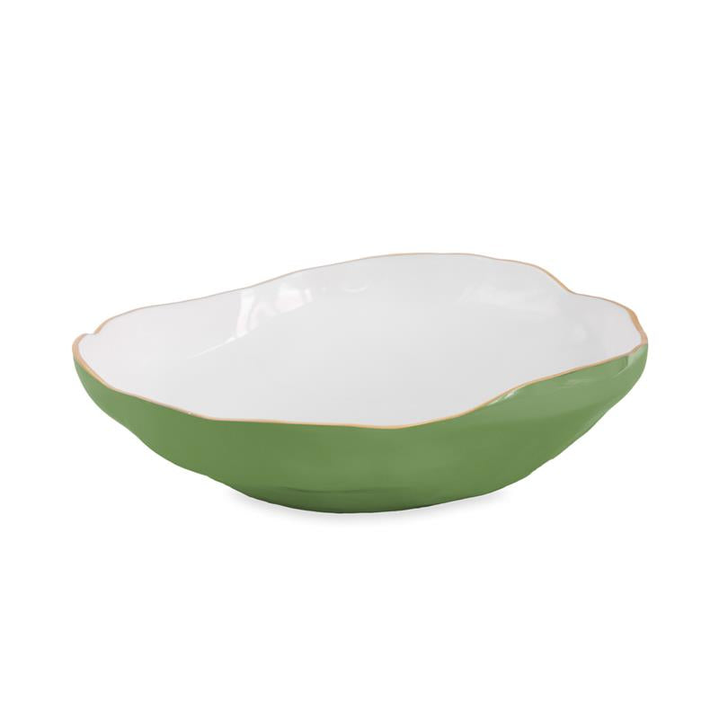ENCANTO Nuevo Large Bowl Leaf Green & White
