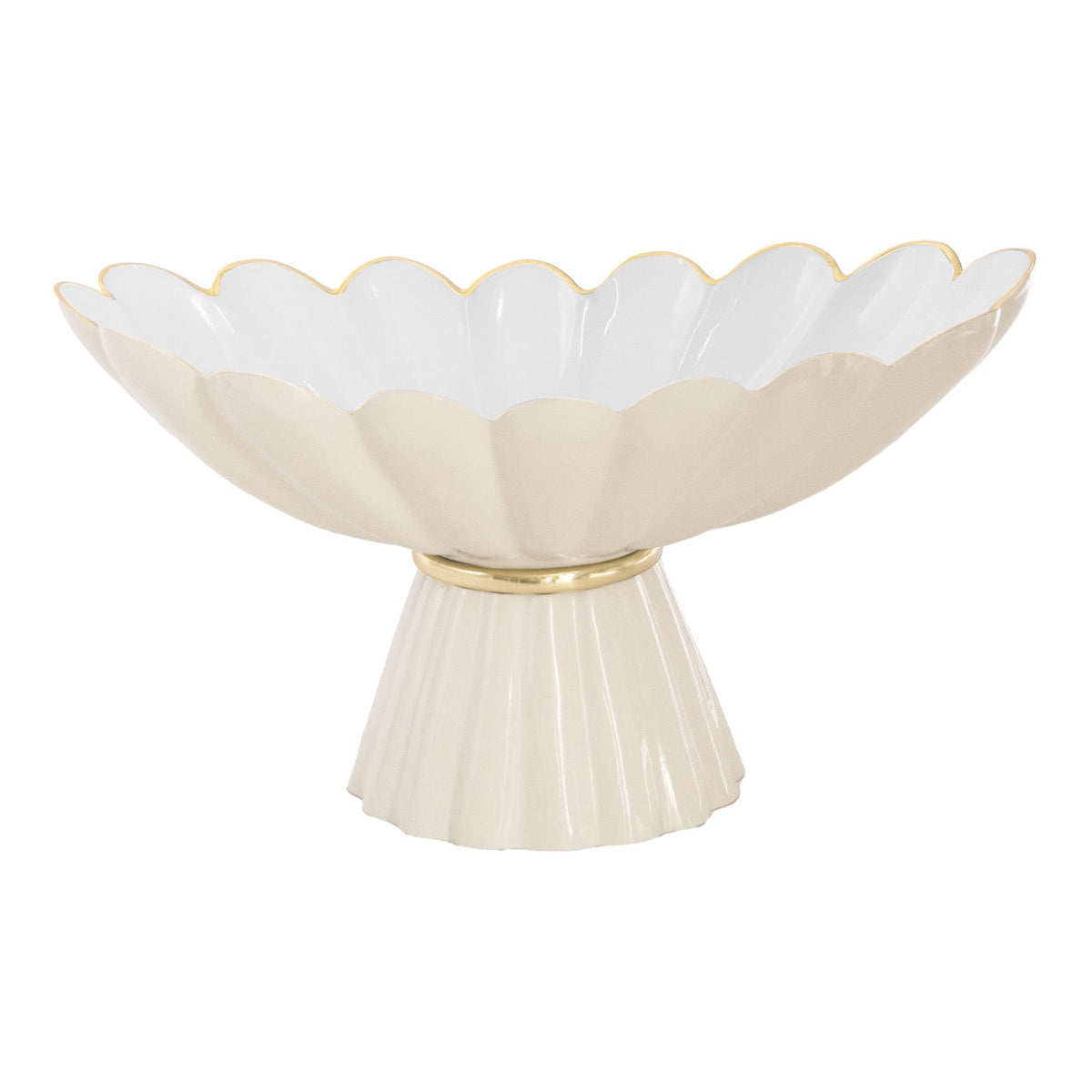 ENCANTO Vintage Hermes  Pedestal Cream and White