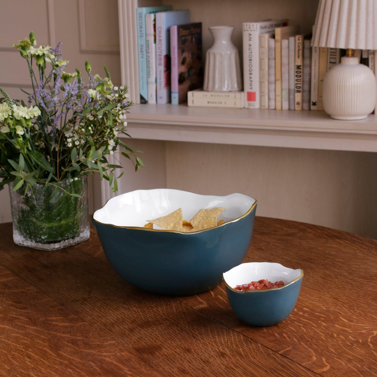 ENCANTO Osaka Large Bowl Midnight & White
