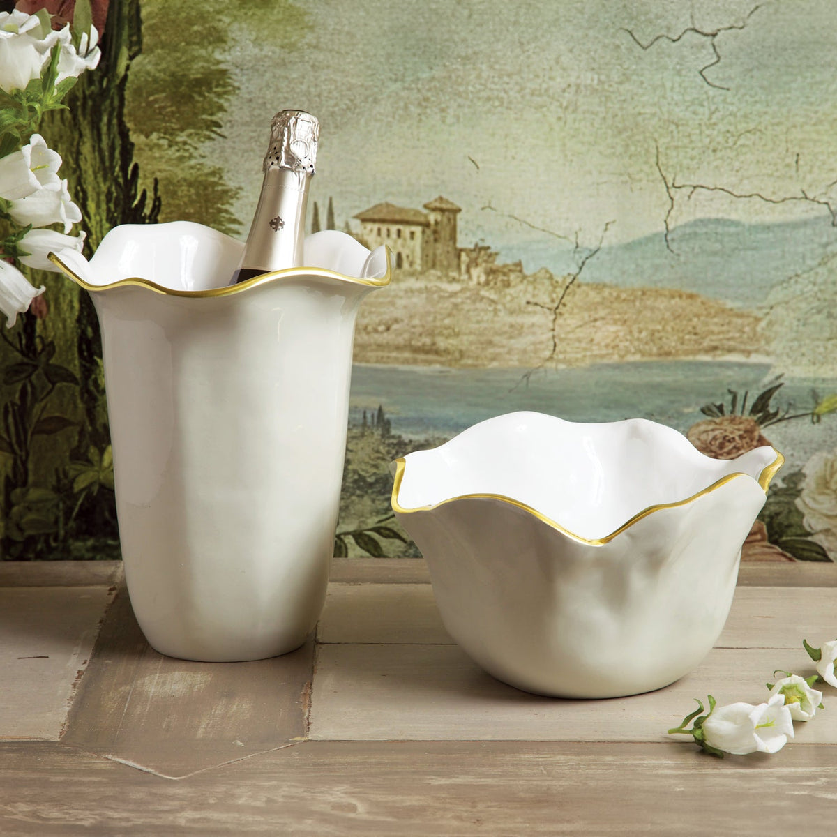 ENCANTO Carola Wine Bucket (Cream and White)