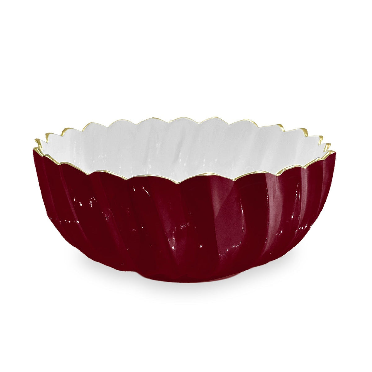 ENCANTO Orlando Medium Bowl (Bordeaux and White)