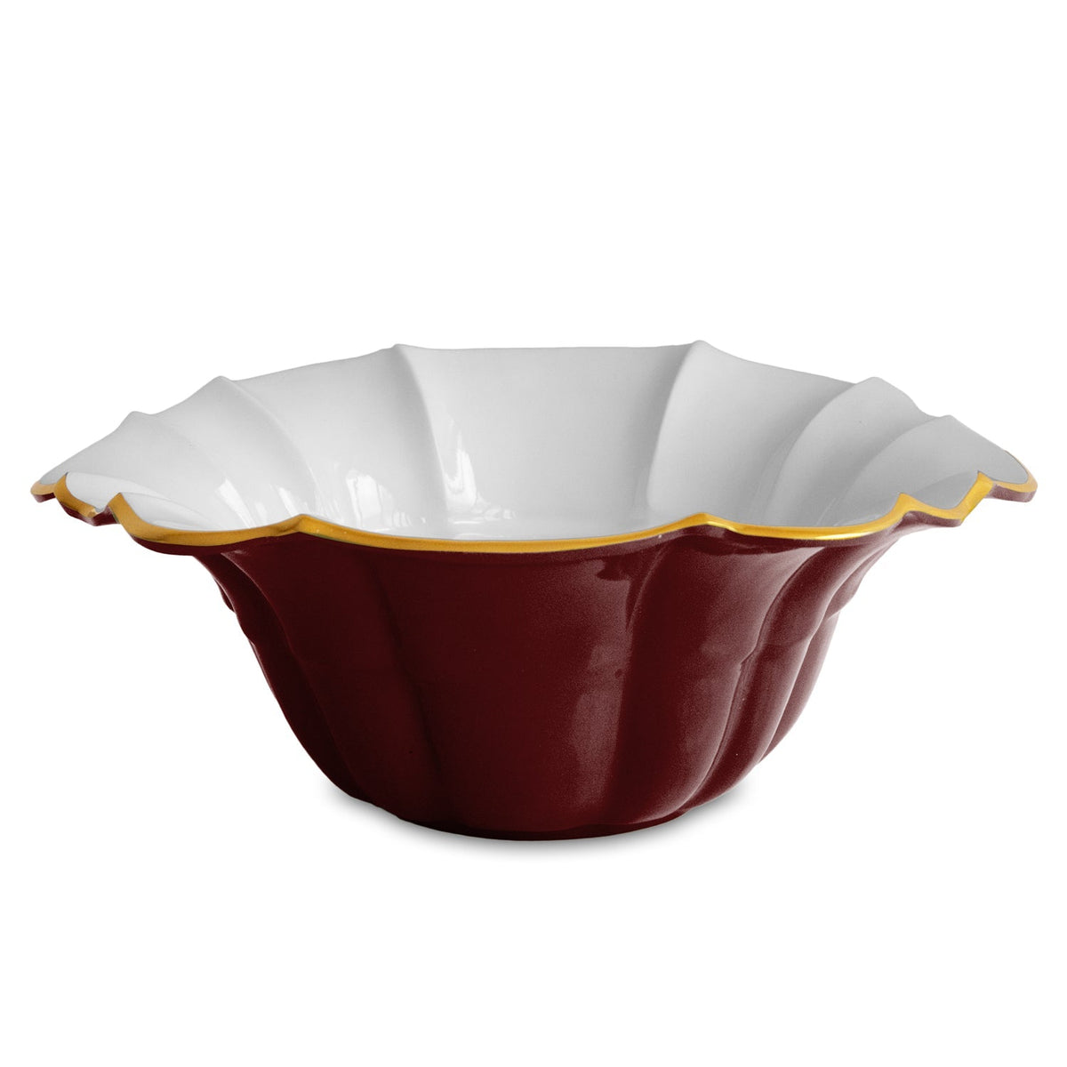 ENCANTO Tuscany Large Bowl (Bordeaux and White)