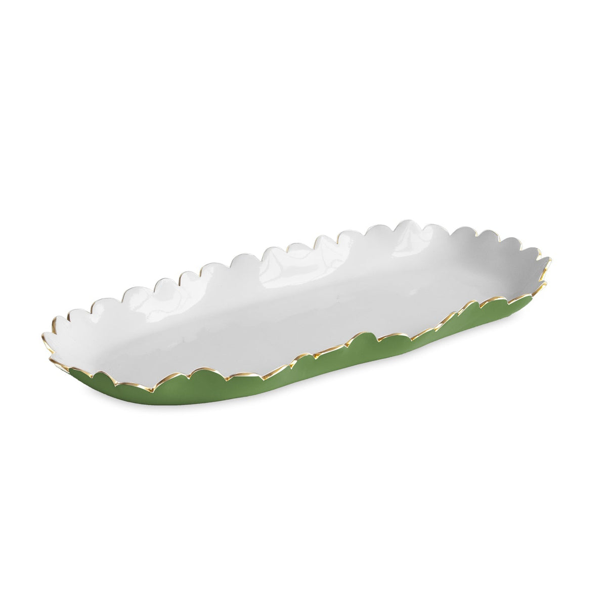 ENCANTO Colette Oblong Tray (Leaf Green and White)