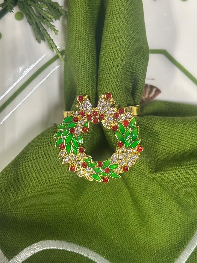 Holly Wreath Napkin Ring