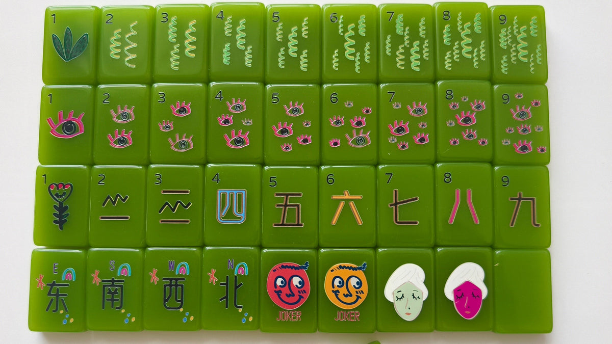 Spa Day American Mahjong Tile Set | Avocado Green