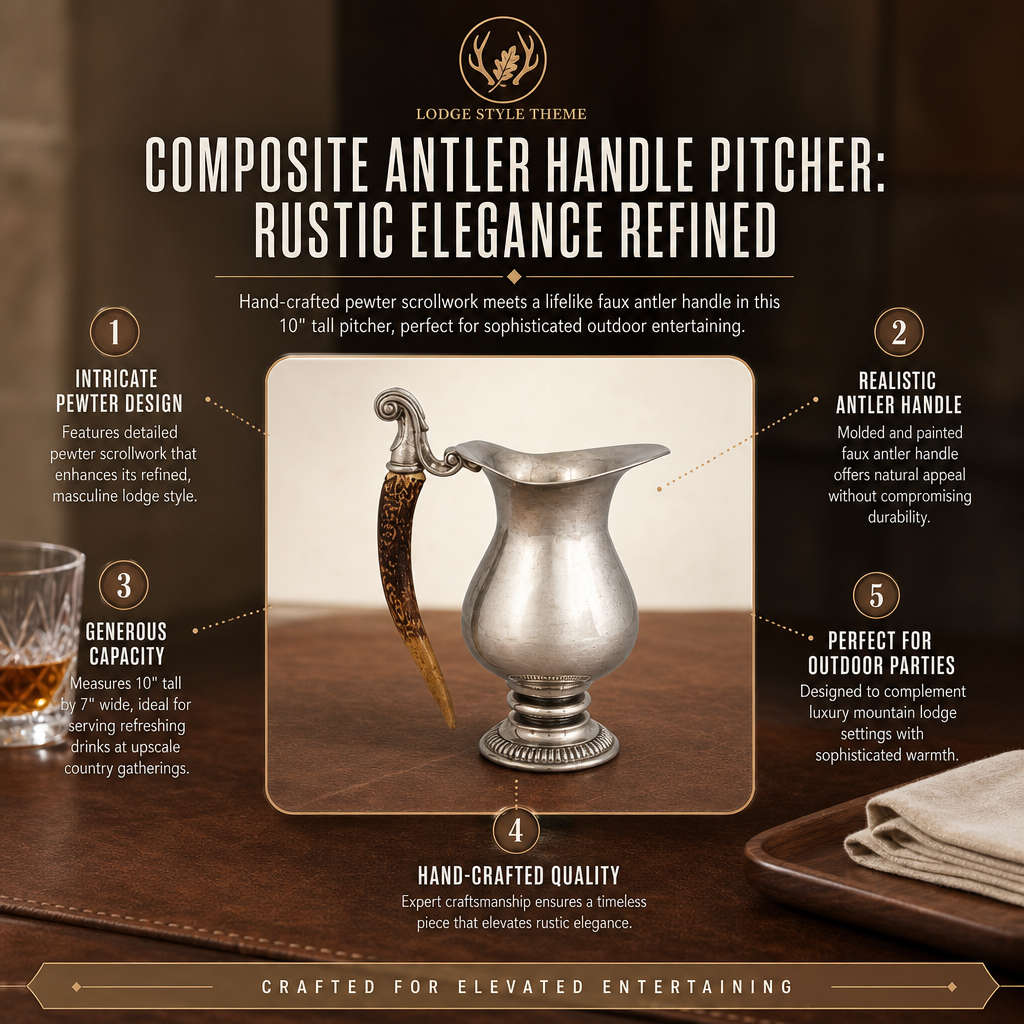 Composite Antler Handle Pitcher