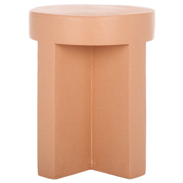 Aldrich Round Accent Table | Safavieh - ACC2821 - Terracotta