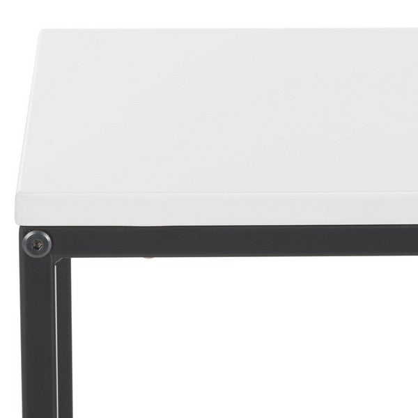 Eugenia Side Table, ACC8007 | Safavieh - White / Brown / Black