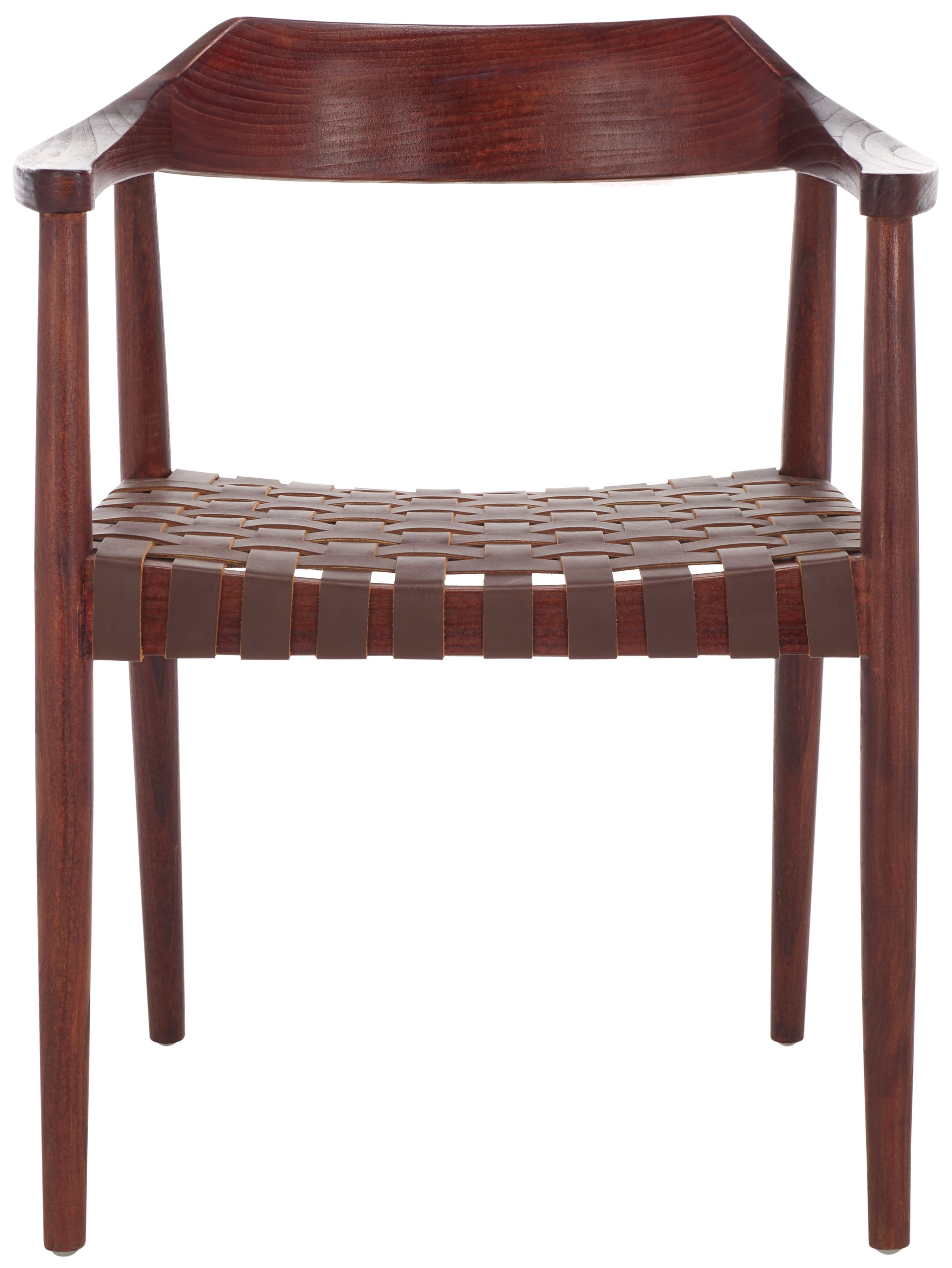 Amycus Accent Chair, ACH1202 | Safavieh - Walnut/Cognac