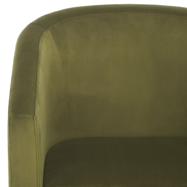 Elysian Accent Chair, ACH4016 | Safavieh - Olive Green Velvet