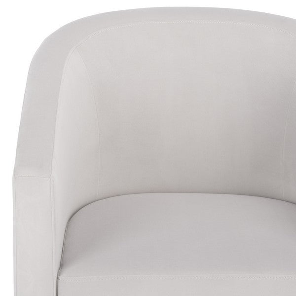 Elysian Accent Chair, ACH4016 | Safavieh - Light Grey Velvet