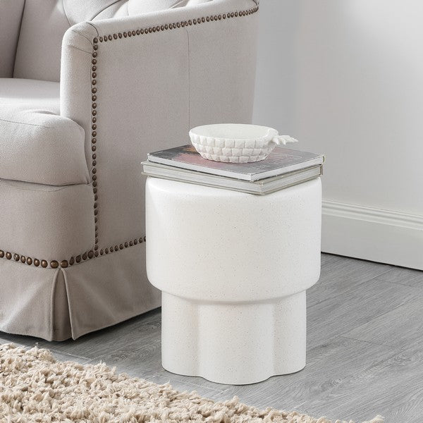 Cordiz, 14.25 Inch, Ceramic Garden Stool, ACS4593 | Safavieh - Matte White