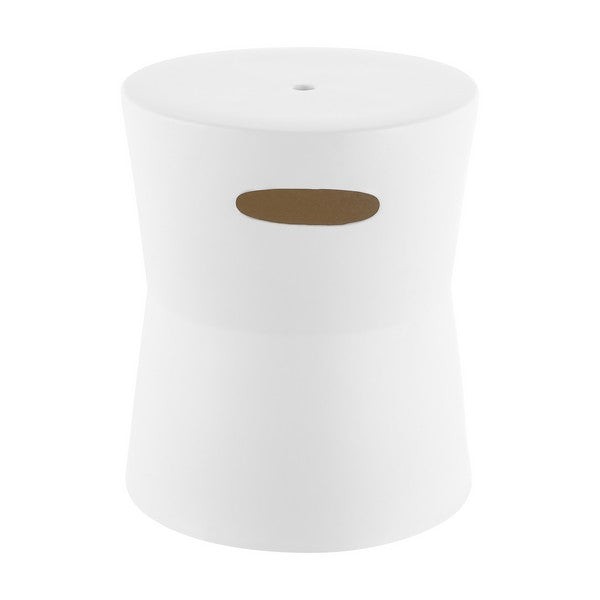 Dijera, 16 Nch, Ceramic Garden Stool, ACS4599 | Safavieh - White