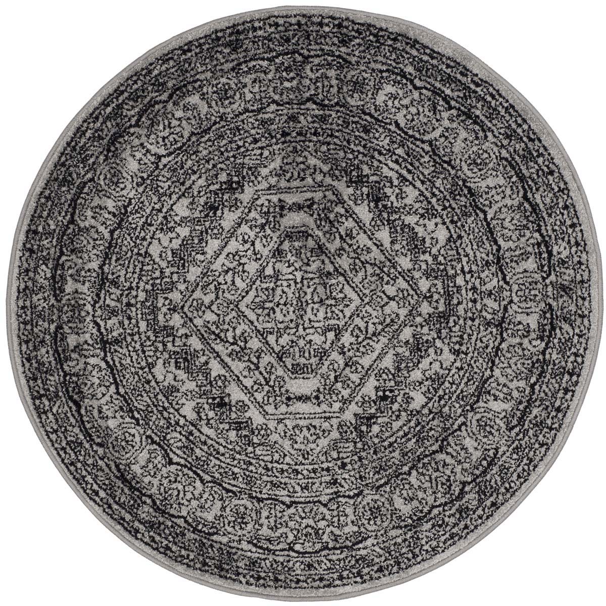 Safavieh Adirondack 108 Rug, Silver, ADR108 - Silver / Black
